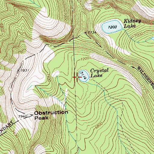 Topographic Map of Crystal Lake, WA
