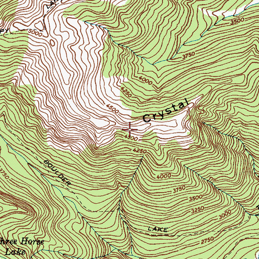 Topographic Map of Crystal Ridge, WA