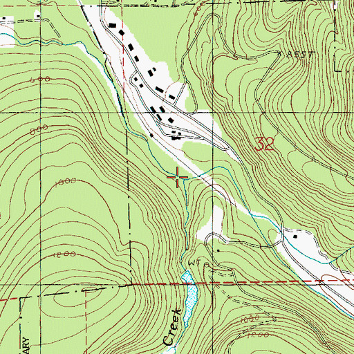 Topographic Map of Cub Creek, WA
