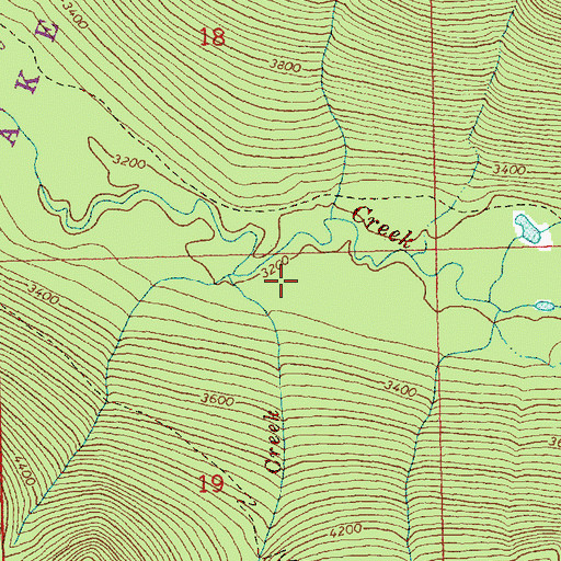 Topographic Map of Cuitin Creek, WA