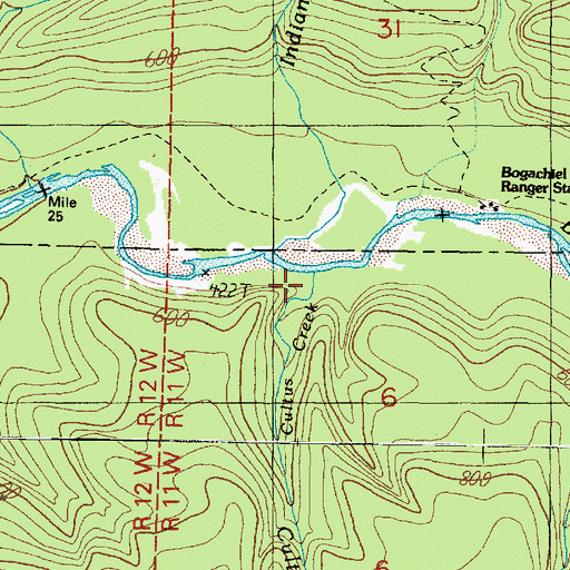 Topographic Map of Cultus Creek, WA