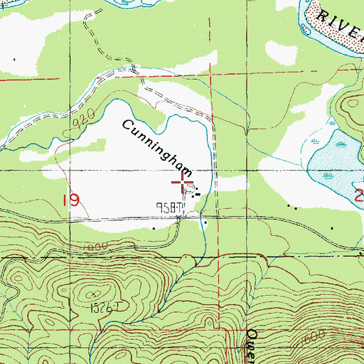 Topographic Map of Cunningham Creek, WA