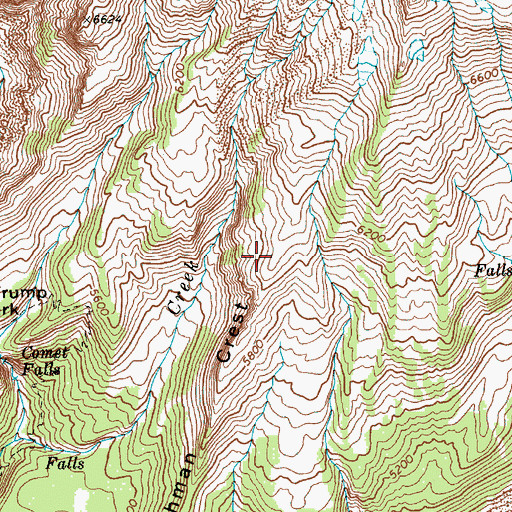 Topographic Map of Cushman Crest, WA