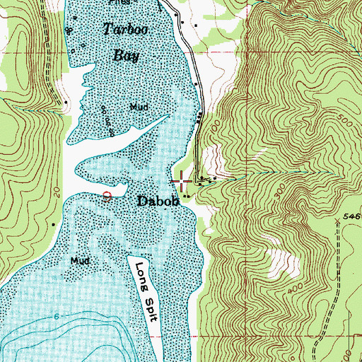 Topographic Map of Dabob, WA