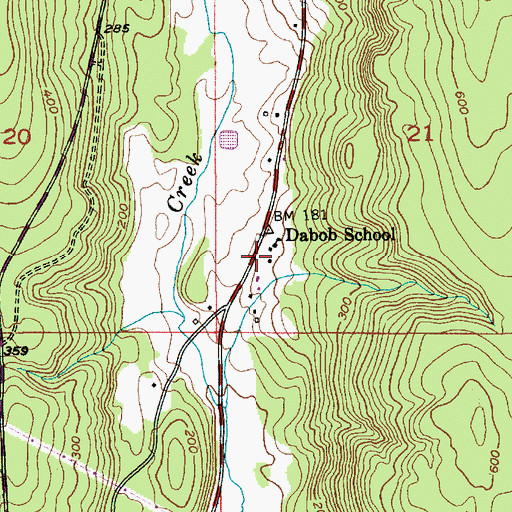 Topographic Map of Dabob School, WA