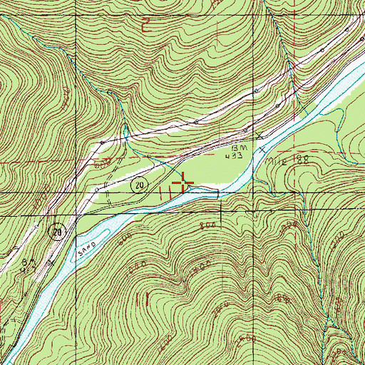Topographic Map of Damnation Creek, WA