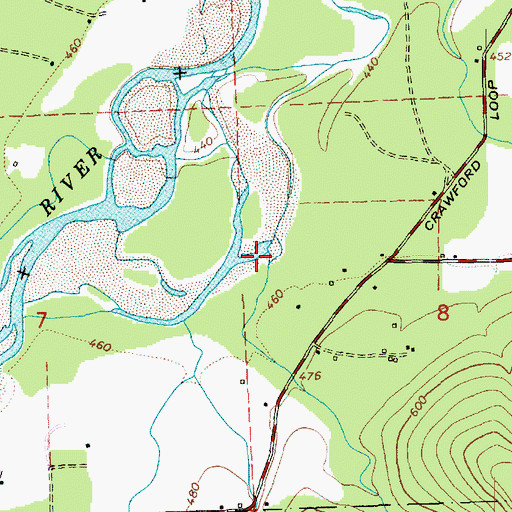 Topographic Map of Dan Creek, WA
