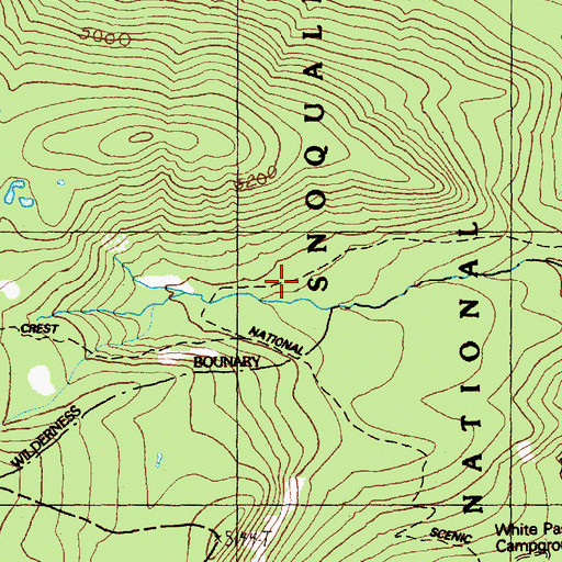Topographic Map of Dark Meadows Trail, WA