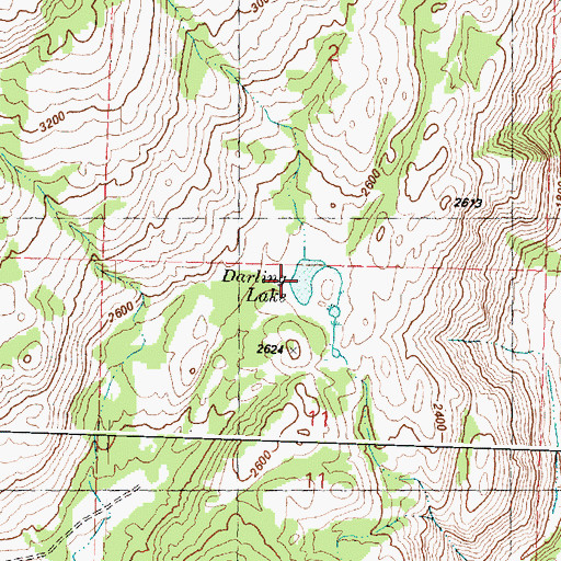 Topographic Map of Darling Lake, WA