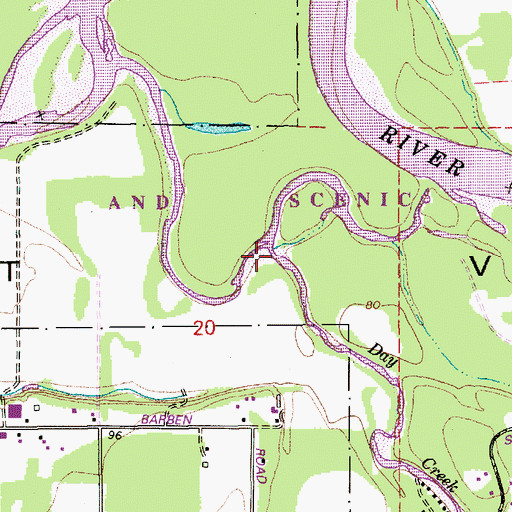 Topographic Map of Day Creek, WA