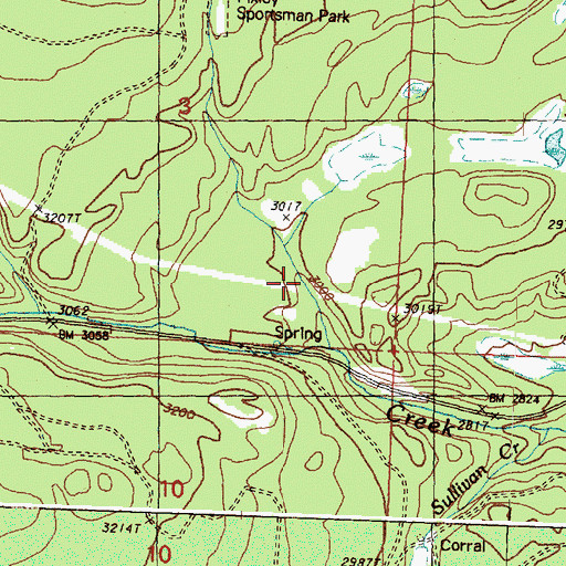 Topographic Map of DePue Creek, WA