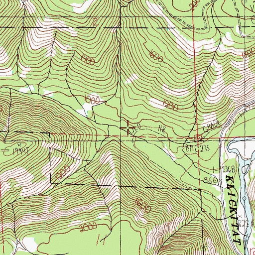 Topographic Map of Dead Canyon, WA