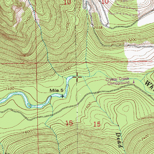 Topographic Map of Dead Duck Creek, WA