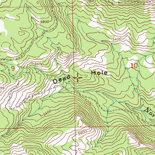 Topographic Map of Dead Hole, WA