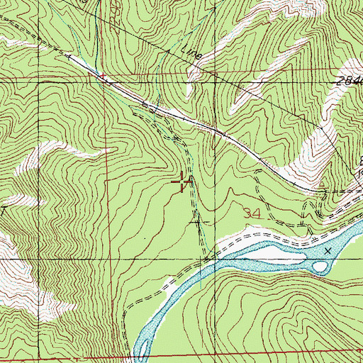 Topographic Map of Deadhorse Canyon, WA