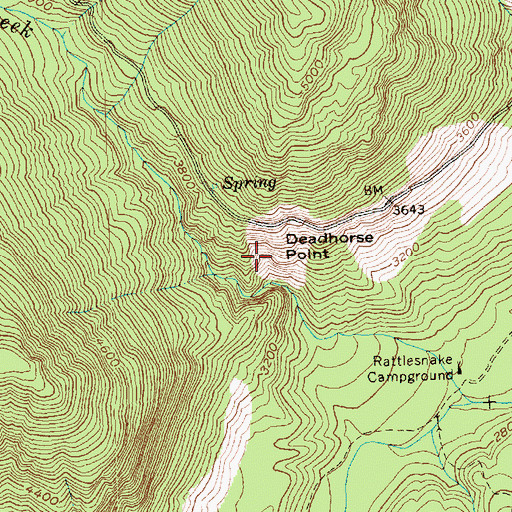 Topographic Map of Deadhorse Point, WA
