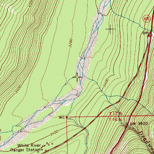 Topographic Map of Deadwood Creek, WA