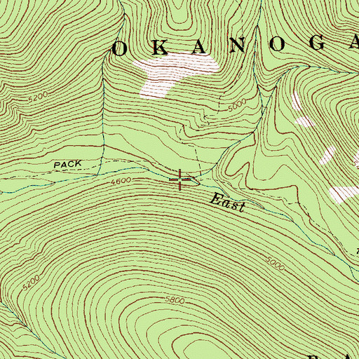 Topographic Map of Dean Creek, WA
