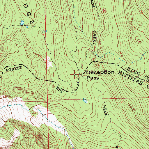 Topographic Map of Deception Pass, WA