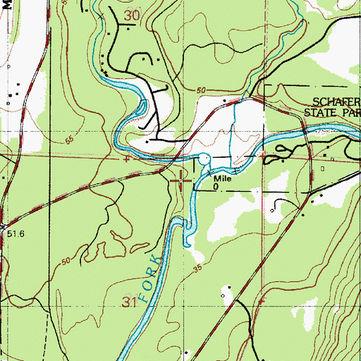 Topographic Map of Decker Creek, WA