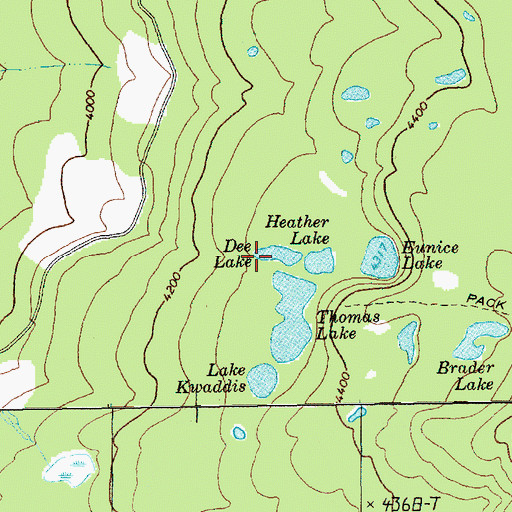 Topographic Map of Dee Lake, WA