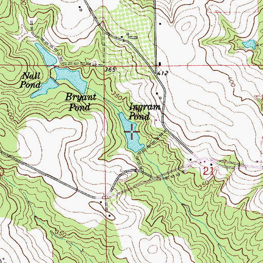 Topographic Map of Ingram Pond, AL