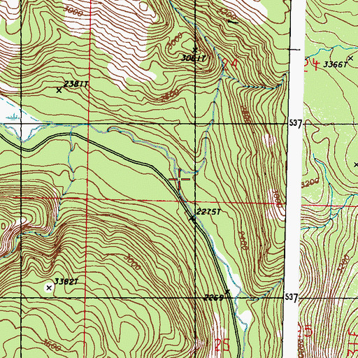 Topographic Map of Deep Creek, WA