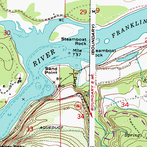 Topographic Map of Deep Creek, WA