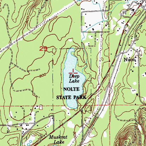 Topographic Map of Deep Creek, WA