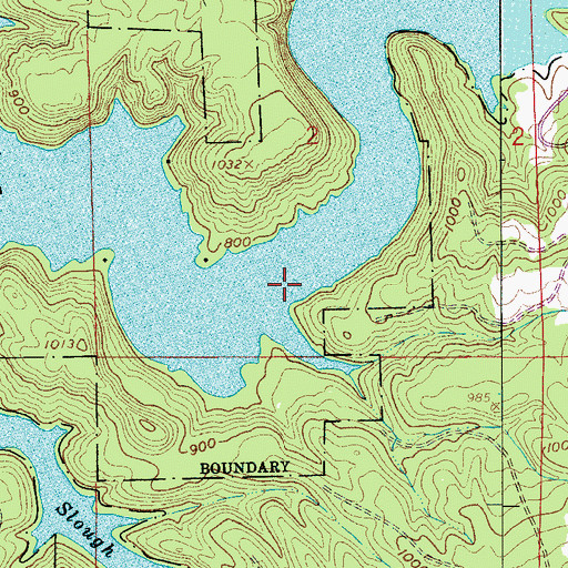 Topographic Map of Inland Lake, AL