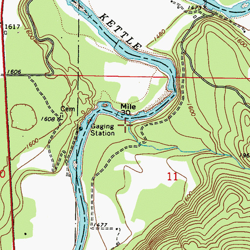 Topographic Map of Deep Creek, WA
