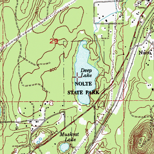 Topographic Map of Deep Lake, WA