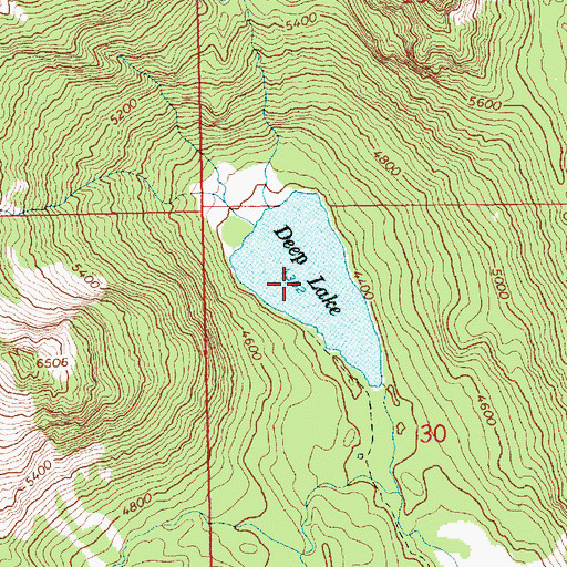 Topographic Map of Deep Lake, WA