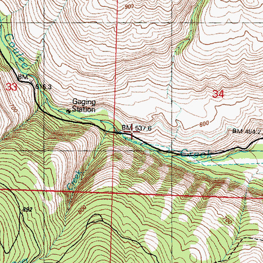 Topographic Map of Deer Creek, WA