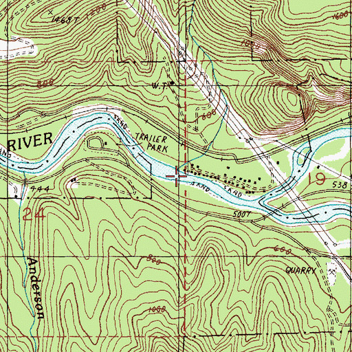 Topographic Map of Deer Creek, WA