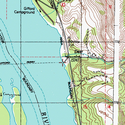 Topographic Map of Deer Creek, WA