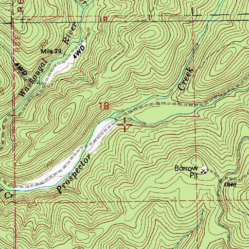 Topographic Map of Deer Creek, WA
