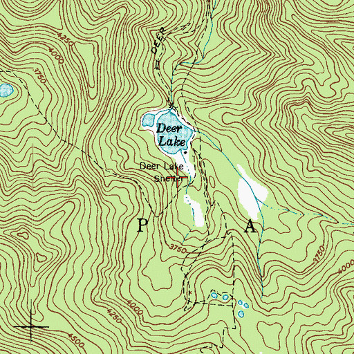 Topographic Map of Deer Lake Shelter, WA