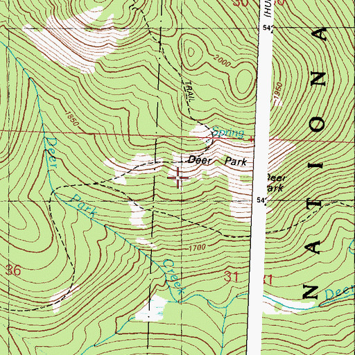 Topographic Map of Deer Park, WA