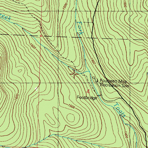 Topographic Map of Deer Park Creek, WA