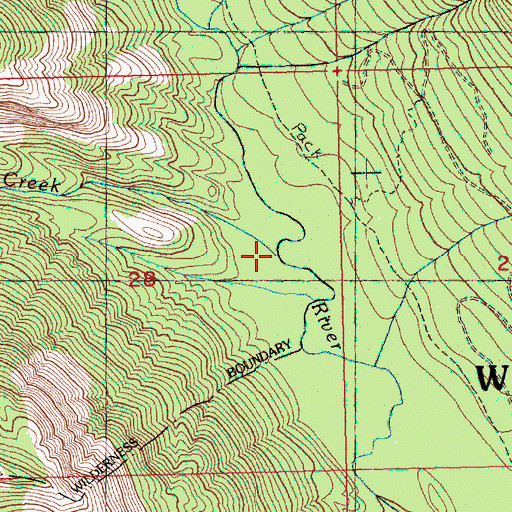 Topographic Map of Delate Creek, WA