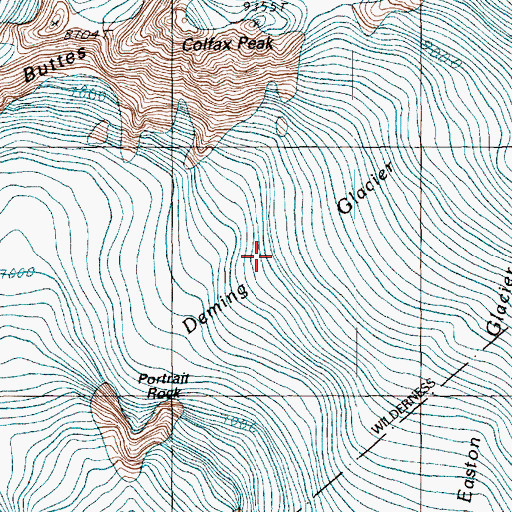 Topographic Map of Deming Glacier, WA