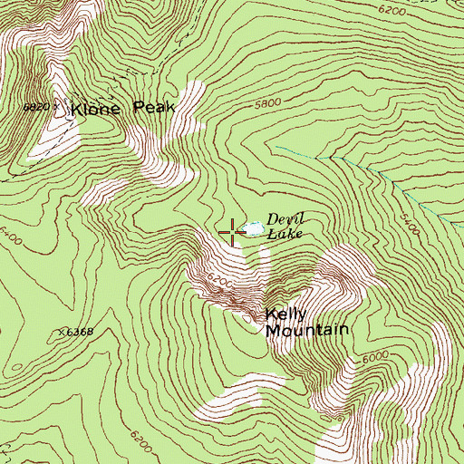 Topographic Map of Devil Lake, WA