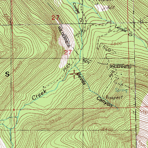 Topographic Map of Devils Canyon, WA