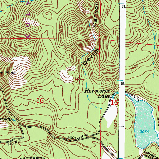 Topographic Map of Devils Canyon, WA