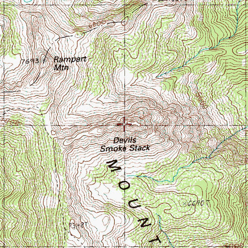 Topographic Map of Devils Smoke Stack, WA