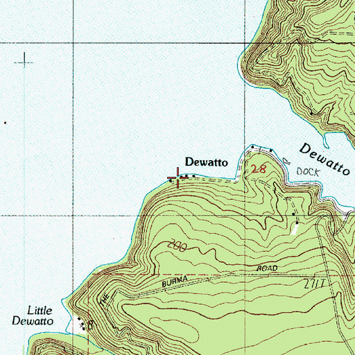 Topographic Map of Dewatto, WA