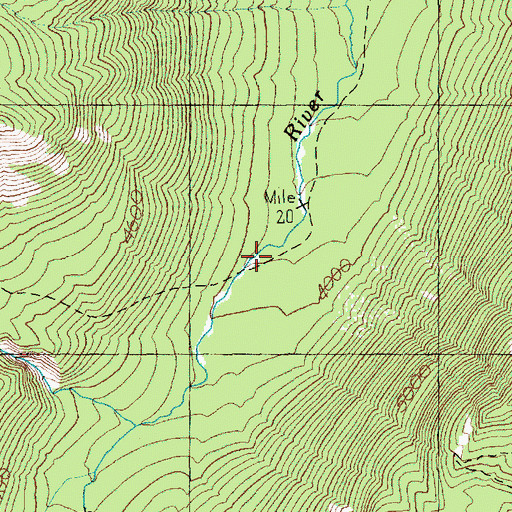 Topographic Map of Dewey Lake Trail, WA