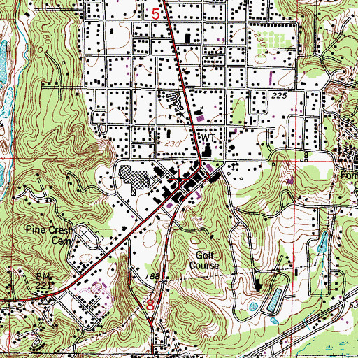 Topographic Map of Jackson, AL
