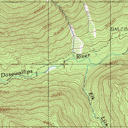 Topographic Map of Diamond Meadow Shelter (historical), WA